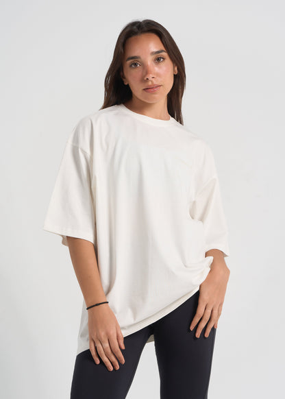 Recover Oversized Tee - Off White (Unisex)